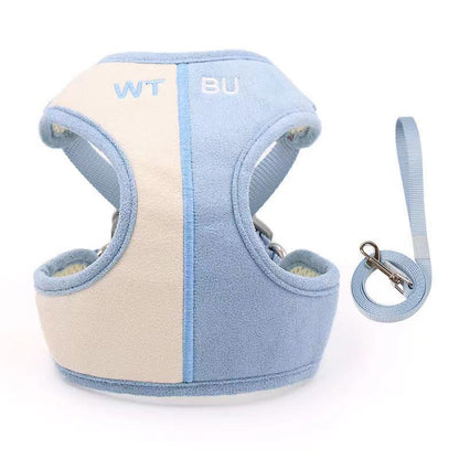 Pet Chest Harness Suede Soft Vest-Style Dog Leash