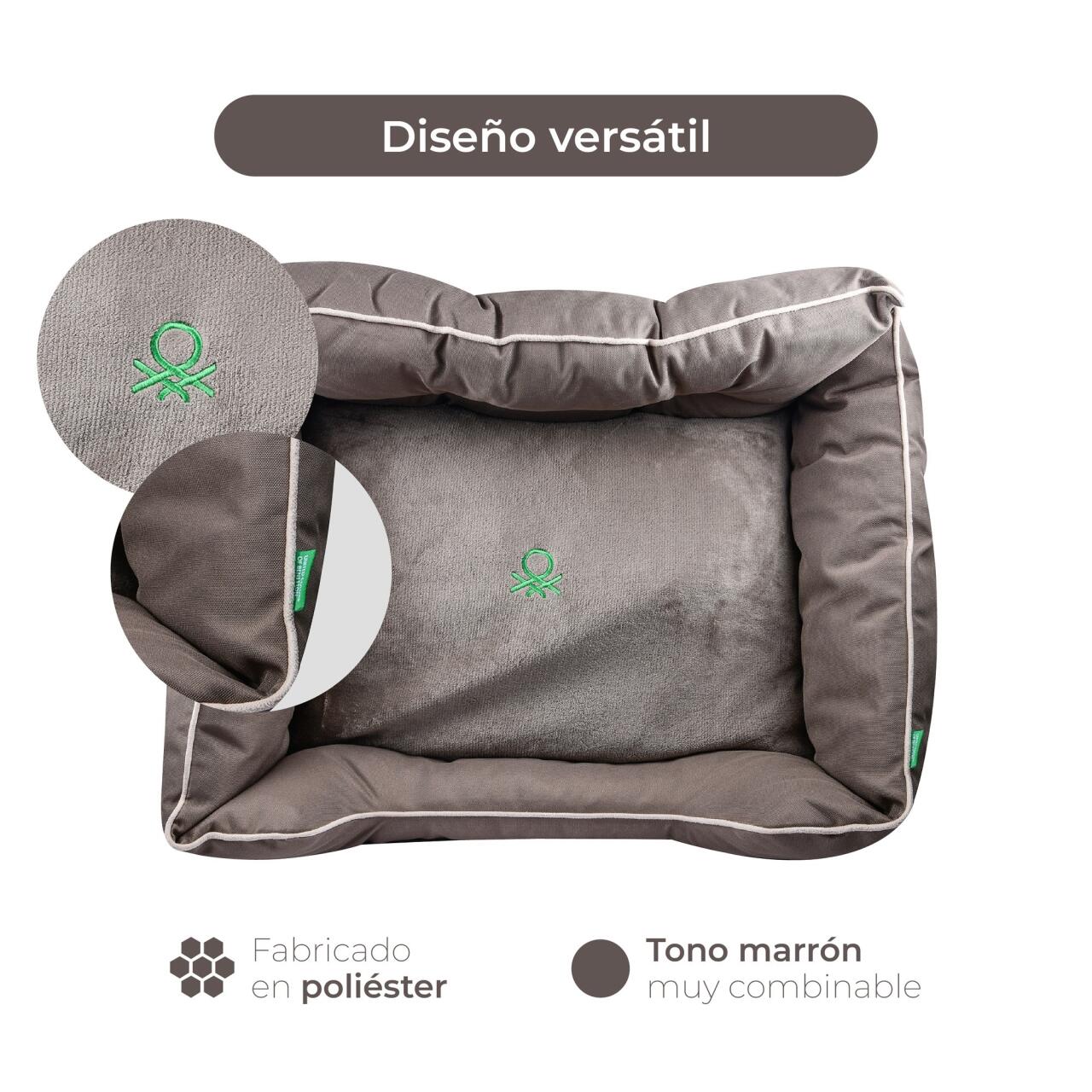 Cama para Mascota en Poliéster Benetton BE - Diseño Ergonómico y Lavable, Disponible en Varias Dimensiones