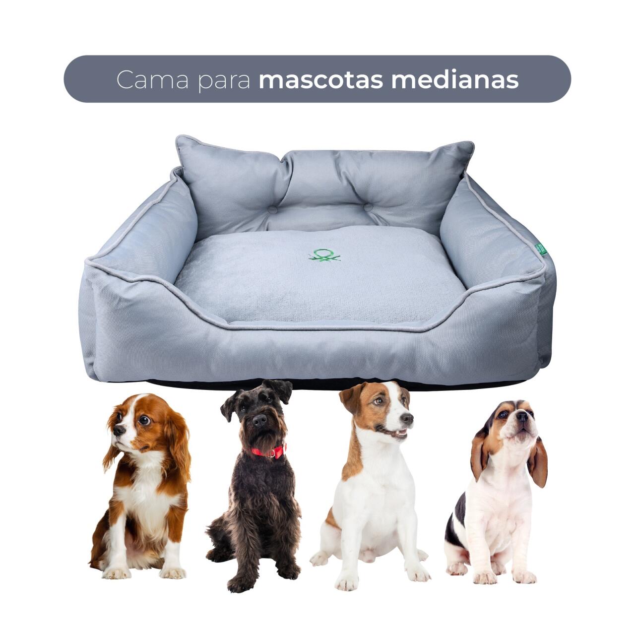 Cama para Mascota en Poliéster Benetton BE - Diseño Ergonómico y Lavable, Disponible en Varias Dimensiones