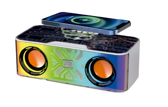 Altavoz RGB con bluetooth y carga inalámbrica