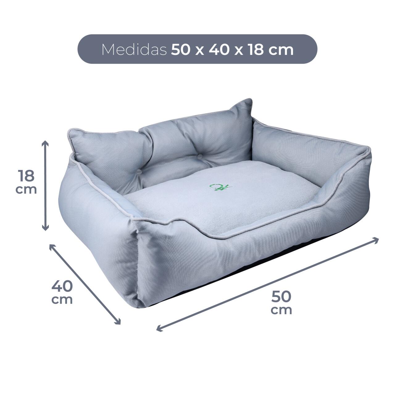 Cama para Mascota en Poliéster Benetton BE - Diseño Ergonómico y Lavable, Disponible en Varias Dimensiones