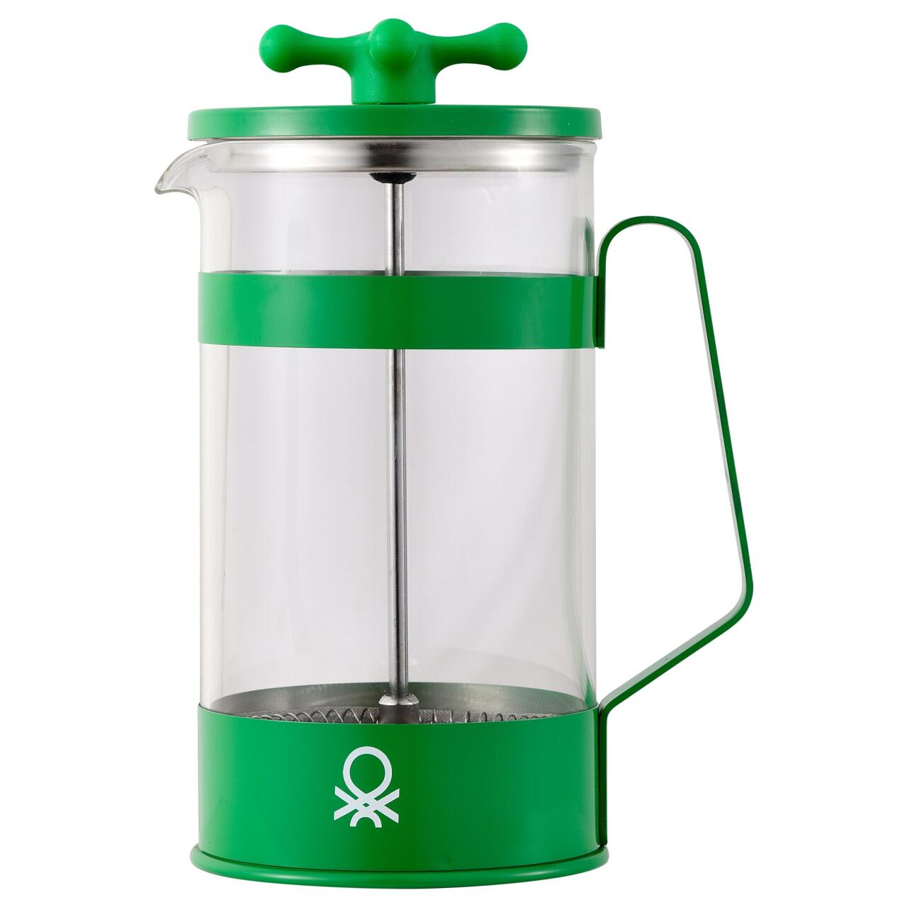 Cafetera de Émbolo 600ml para 6 Tazas - Colección Rainbow Benetton Verde o Rojo